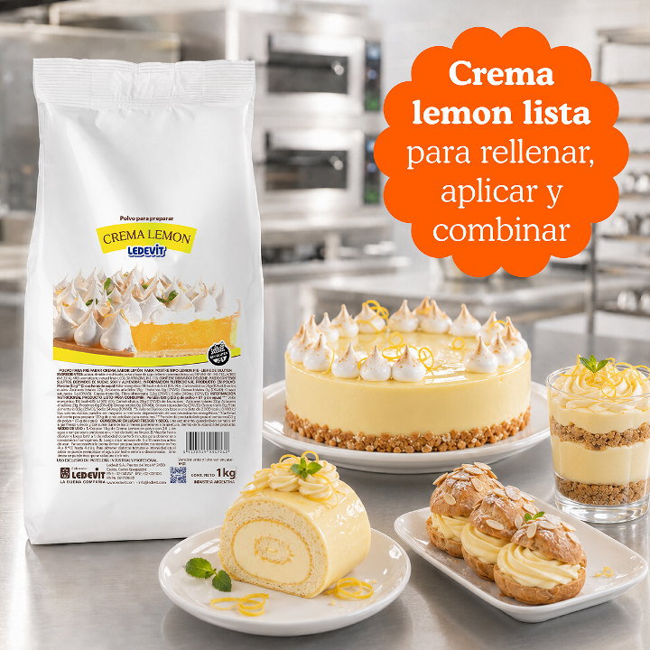 Polvo para preparar Crema Lemon Ledevit x 1Kg | Caja x6U imagen 9