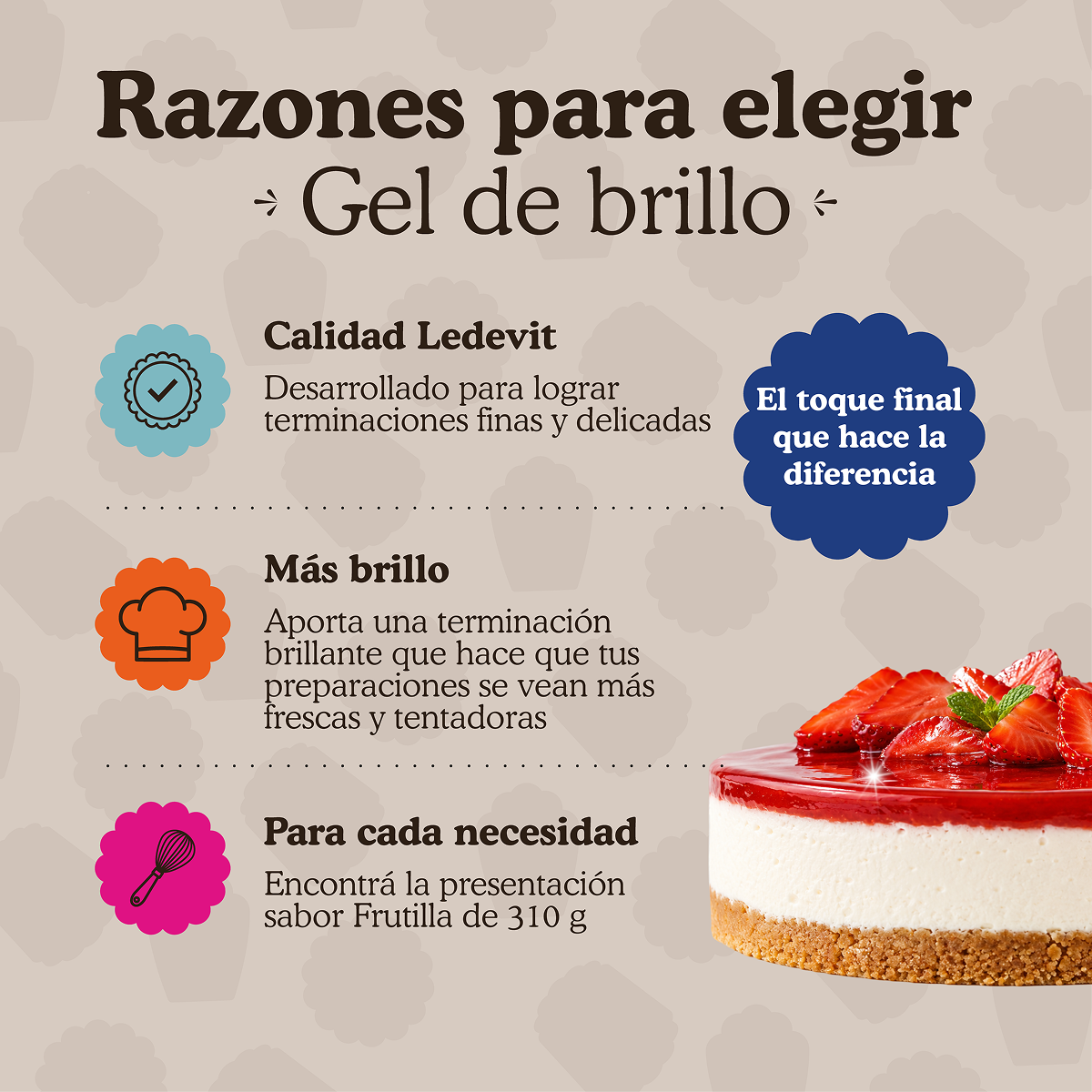 Destello Gel de Brillo Ledevit Sabor Neutro x 310g | Caja x16U imagen 6