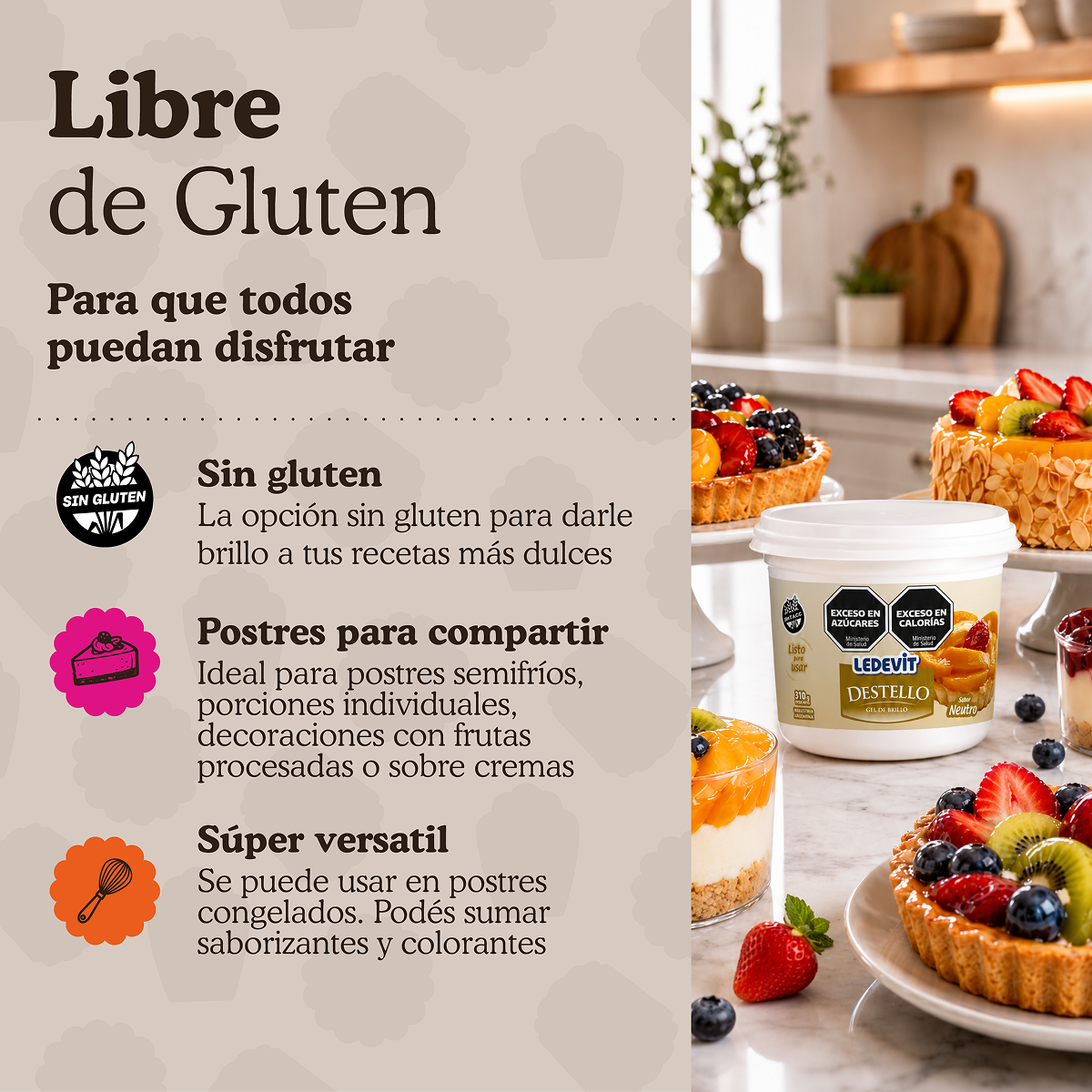 Destello Gel de Brillo Ledevit Sabor Neutro x 310g | Caja x16U imagen 5
