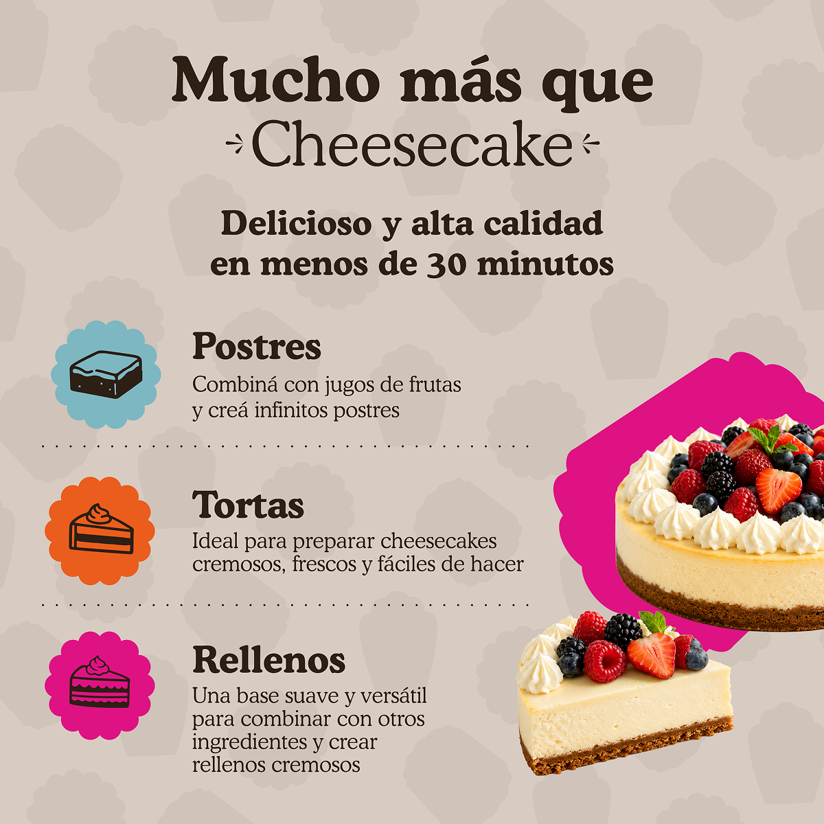 Polvo para preparar Cheesecake Ledevit  x 900g | Caja x6U imagen 4