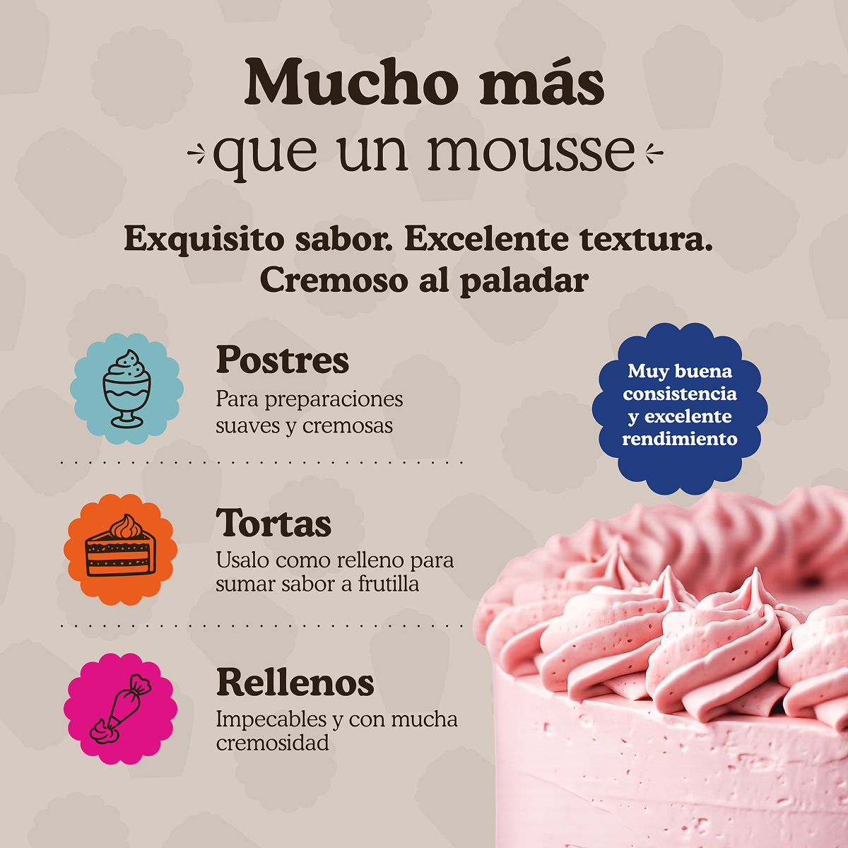 Polvo para preparar Mousse de frutilla Ledevit x 250g | Caja x12U imagen 4