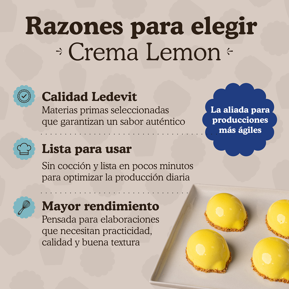 Polvo para preparar Crema Lemon Ledevit x 1Kg imagen 6