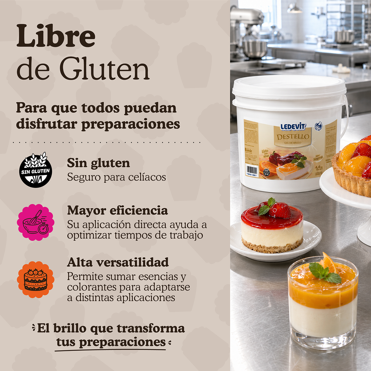 Destello Gel de Brillo Ledevit Sabor Frutilla x 310g imagen 5