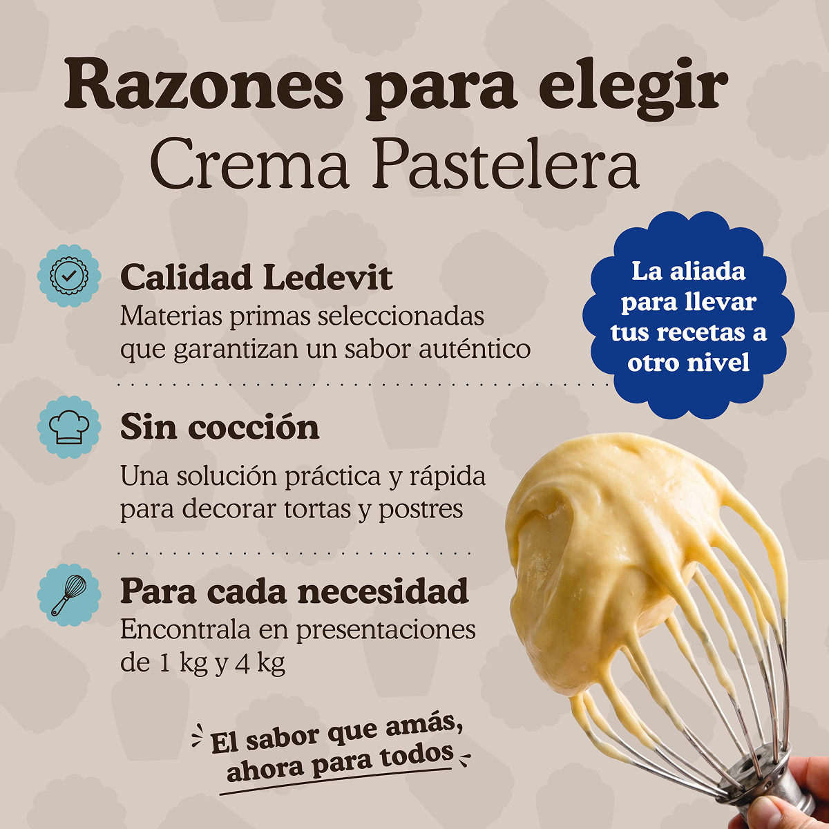 Polvo para preparar Crema Pastelera Ledevit x 250g imagen 6
