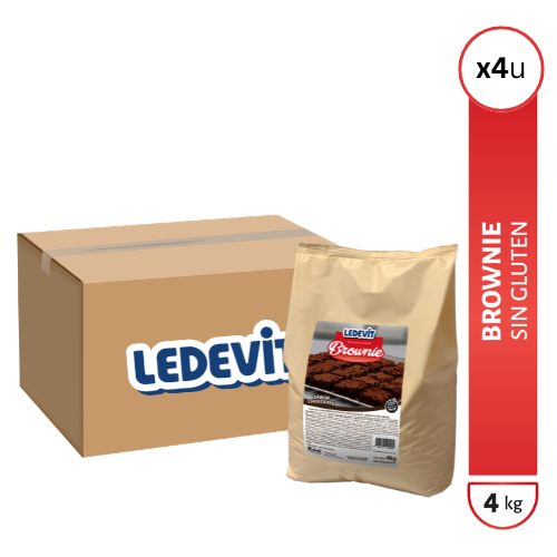 Premezcla para preparar Brownie de Chocolate Ledevit x 4Kg | Caja x4U imagen principal