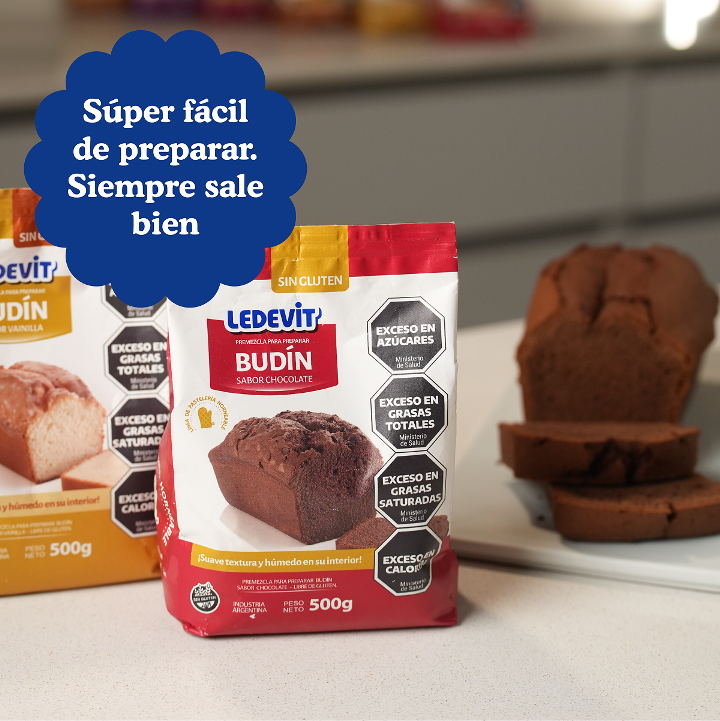 Premezcla para preparar Budín de Chocolate Ledevit x 500g | Caja x12U imagen secundaria