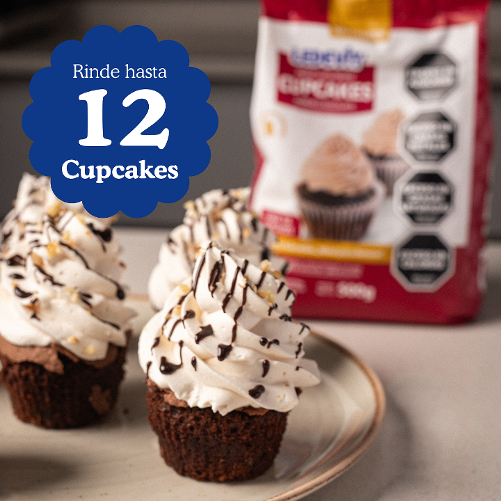 Premezcla para preparar Cupcakes de Chocolate Ledevit x 500g | Caja x12U imagen secundaria
