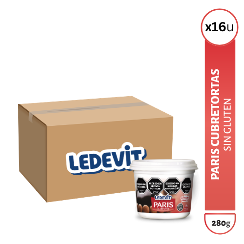 Cubretortas Paris Ledevit sabor chocolate amargo x 280g | Caja x16U imagen principal