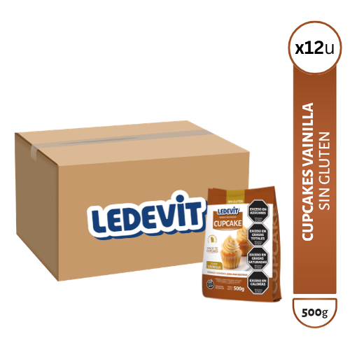 Premezcla para preparar Cupcakes de Vainilla Ledevit x 500g | Caja x12U imagen principal