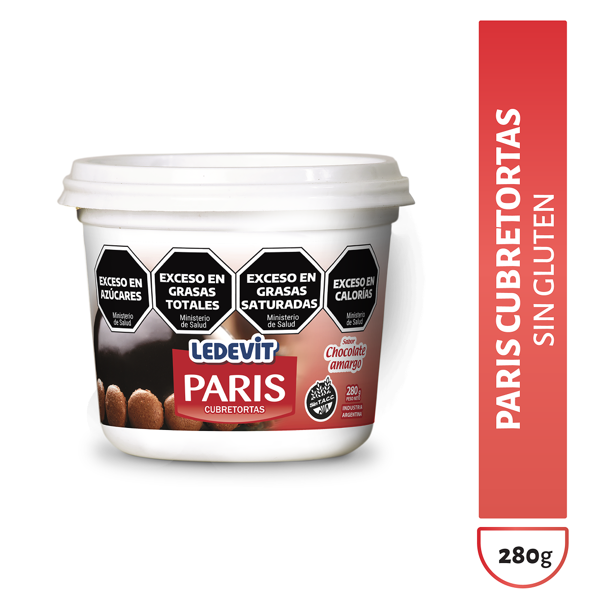 Cubretortas Paris Ledevit sabor chocolate amargo x 280g imagen principal