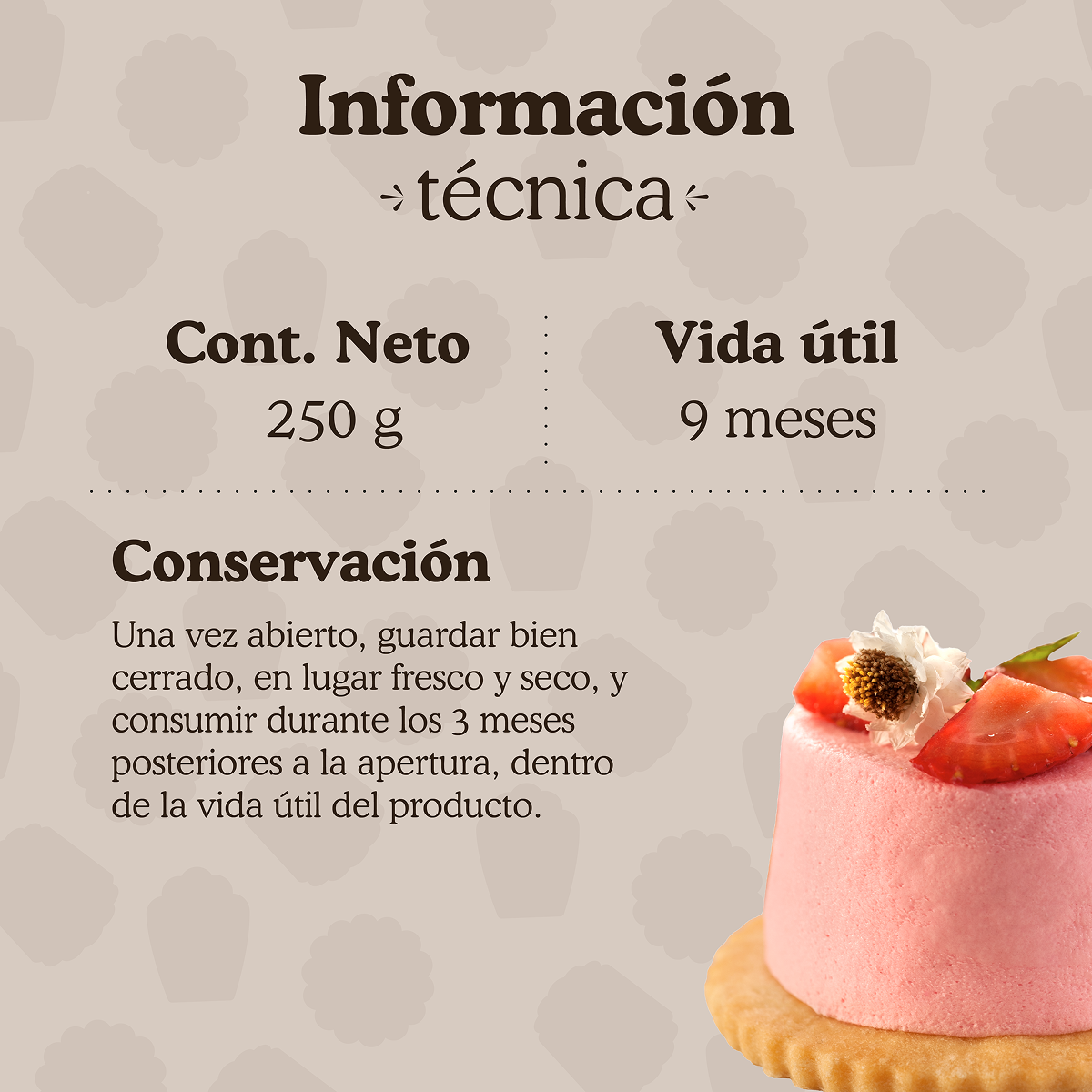 Polvo para preparar Mousse de frutilla Ledevit x 250g | Caja x12U imagen 7