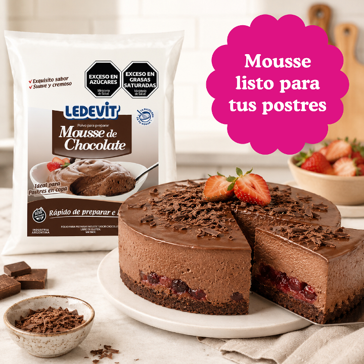 Polvo para preparar Mousse de chocolate Ledevit x 250g | Caja x12U imagen 9