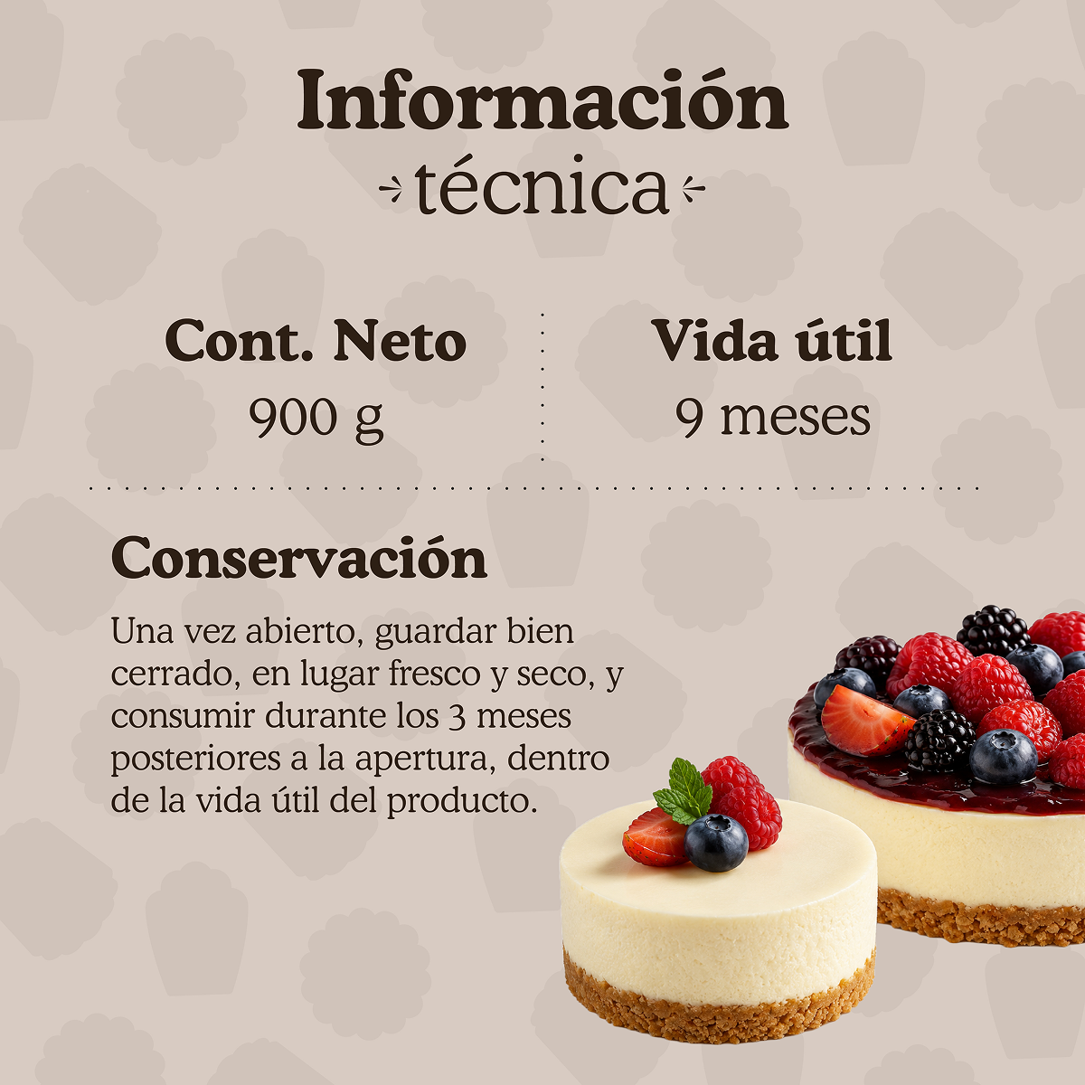 Polvo para preparar Cheesecake Ledevit  x 900g | Caja x6U imagen 7