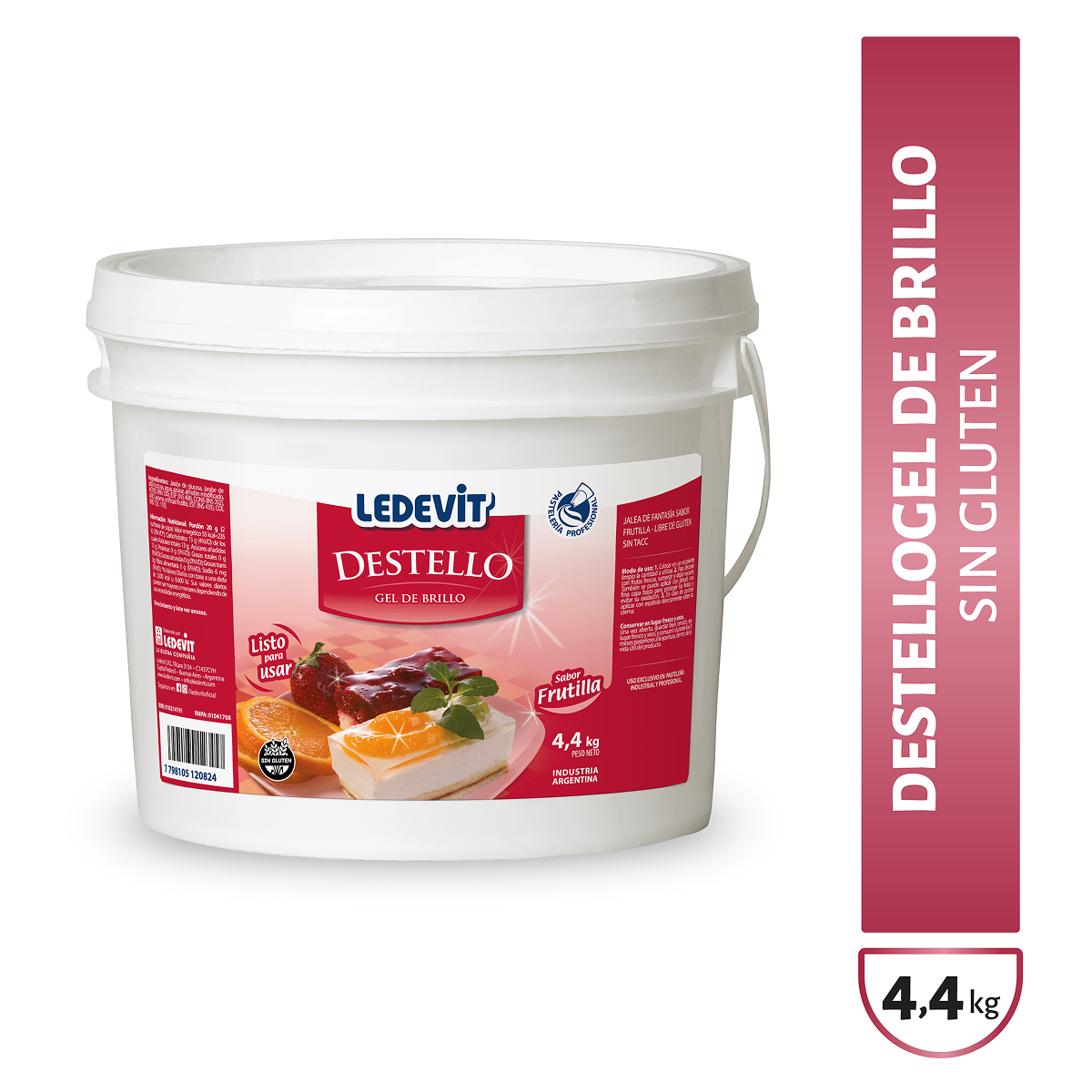 Destello Gel de Brillo Ledevit Sabor Frutilla x 4,4Kg imagen principal