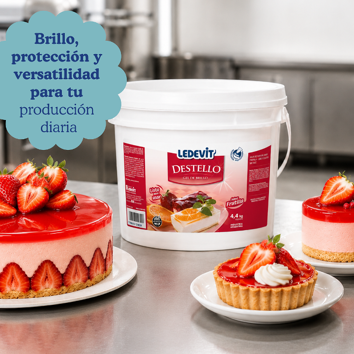 Destello Gel de Brillo Ledevit Sabor Frutilla x 4,4Kg imagen secundaria