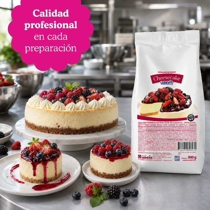 Polvo para preparar Cheesecake Ledevit x 900g | Caja x6U imagen secundaria