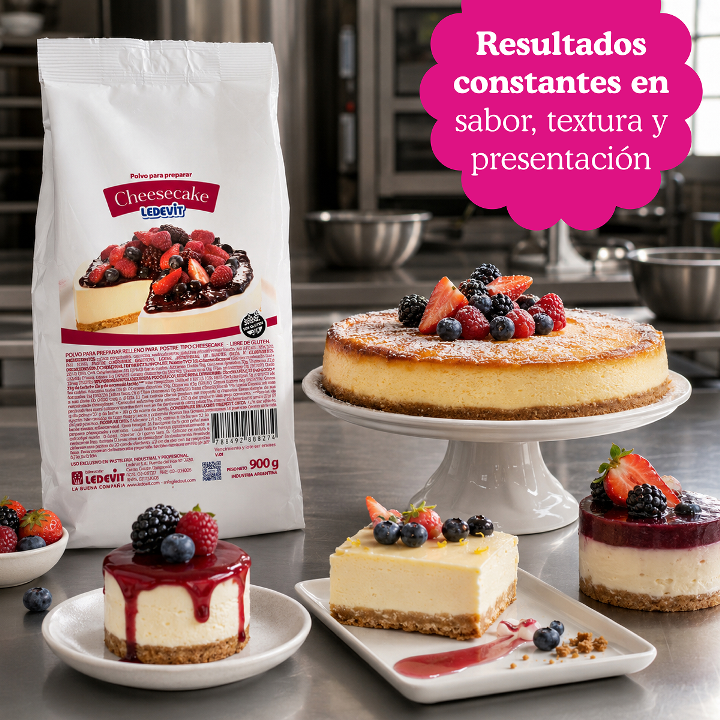 Polvo para preparar Cheesecake Ledevit  x 900g | Caja x6U imagen 9