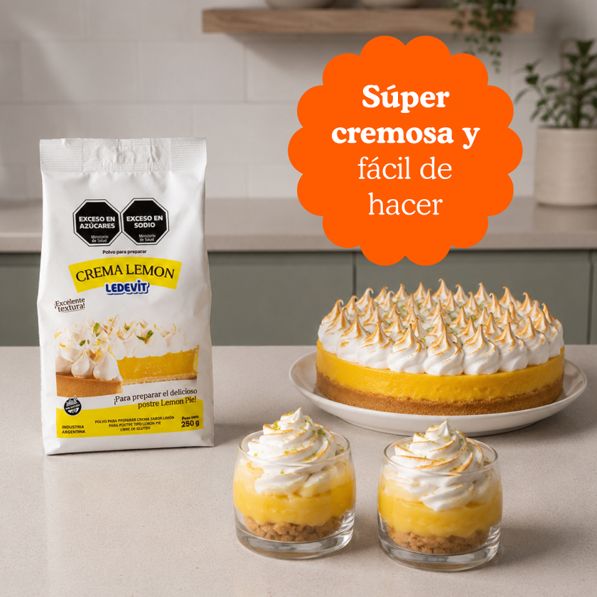 Polvo para preparar Crema Lemon Ledevit x 250g | Caja x10U imagen secundaria