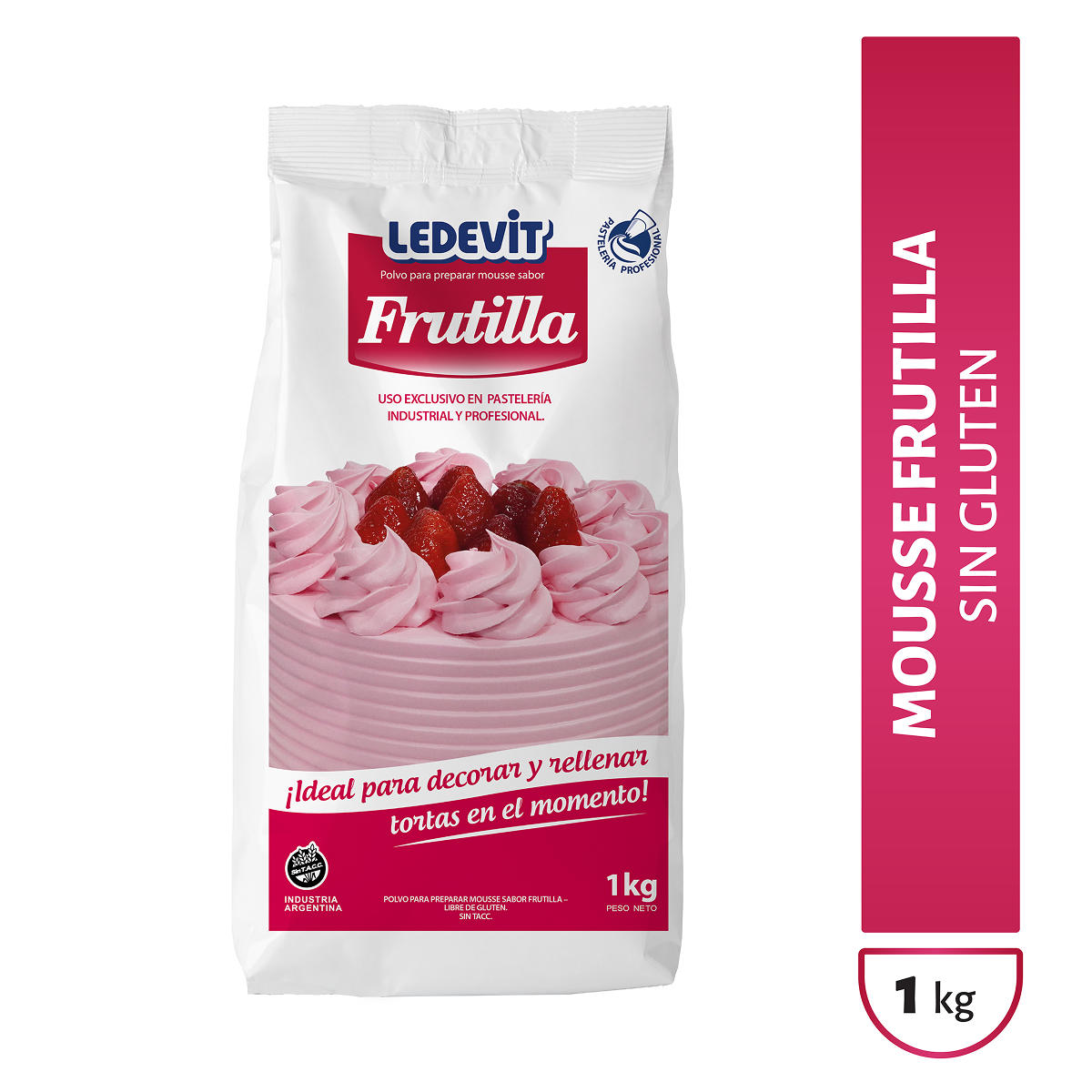 Polvo para preparar Mousse de frutilla Ledevit x 1Kg imagen principal