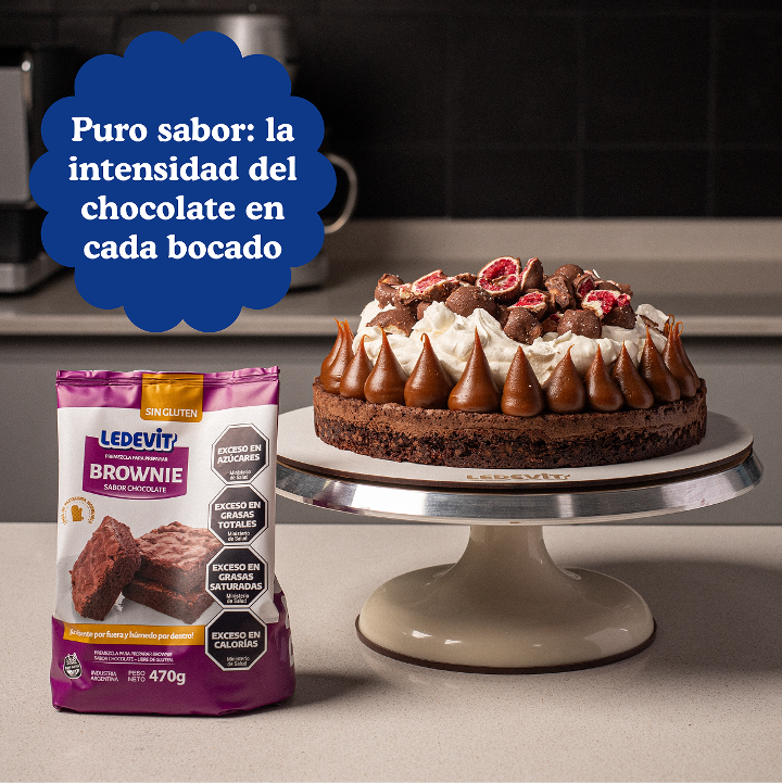 Premezcla para preparar Brownie de Chocolate Ledevit x 470g imagen secundaria