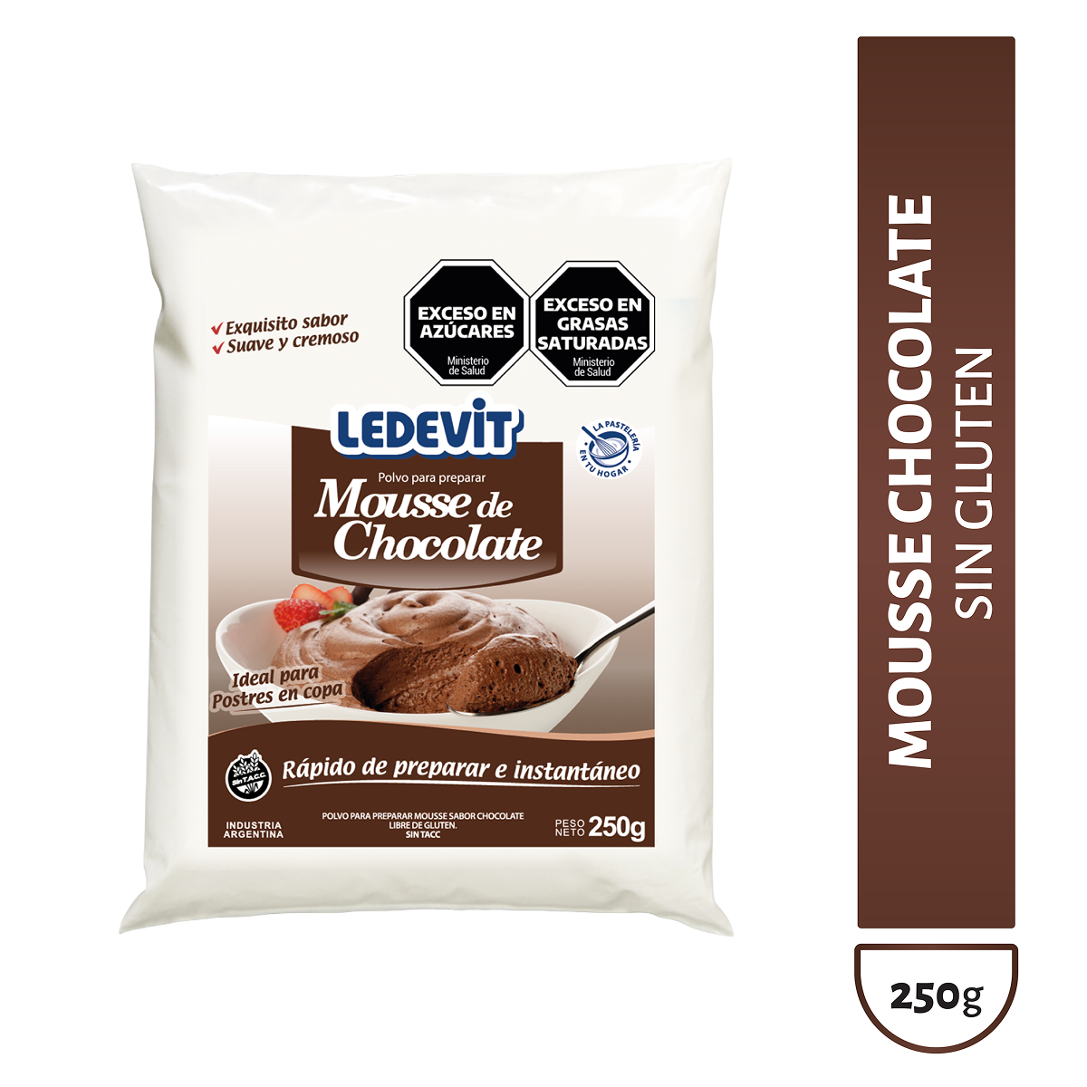 Polvo para preparar Mousse de chocolate Ledevit  x 250g imagen principal