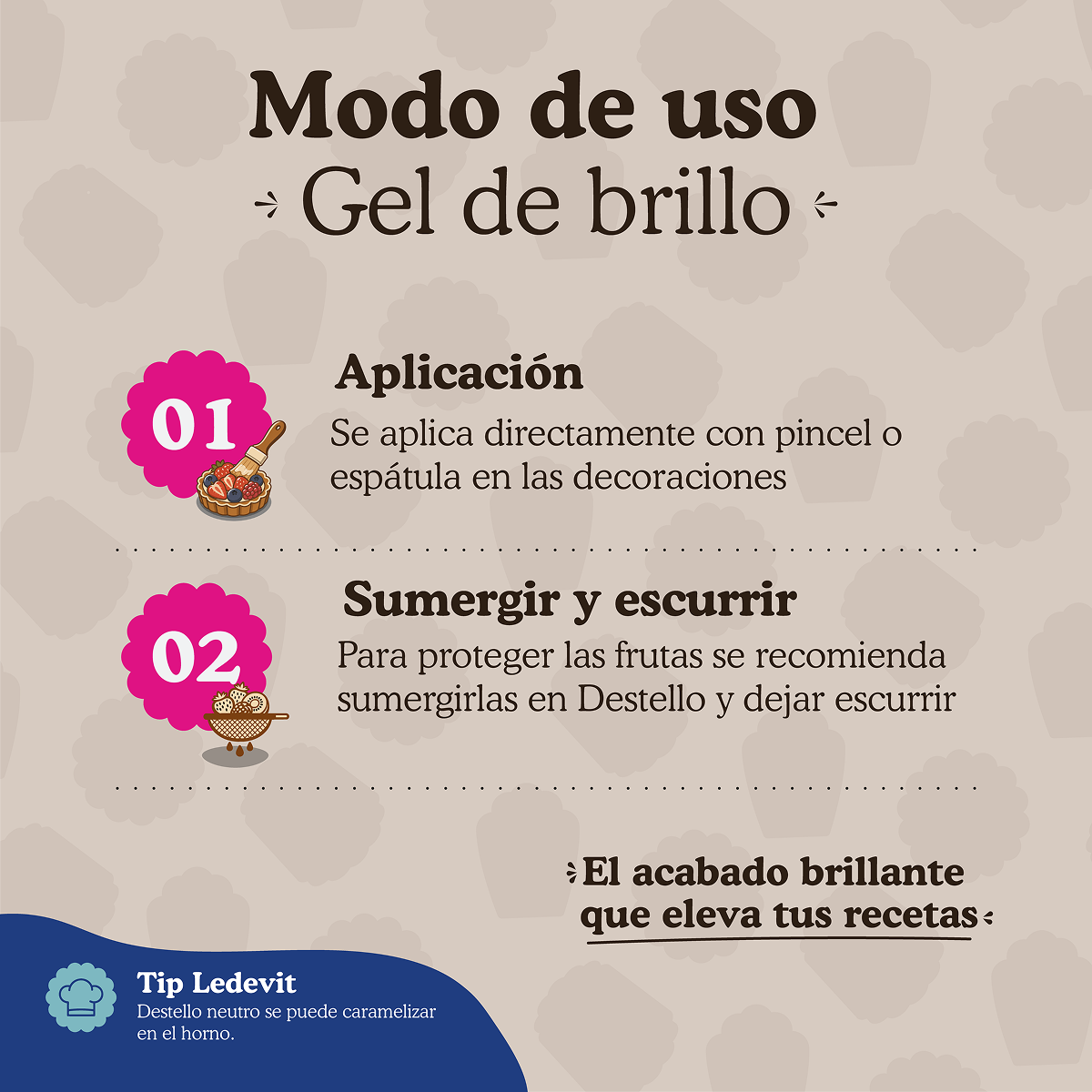 Destello Gel de Brillo Ledevit Sabor Neutro x 310g | Caja x16U imagen 8