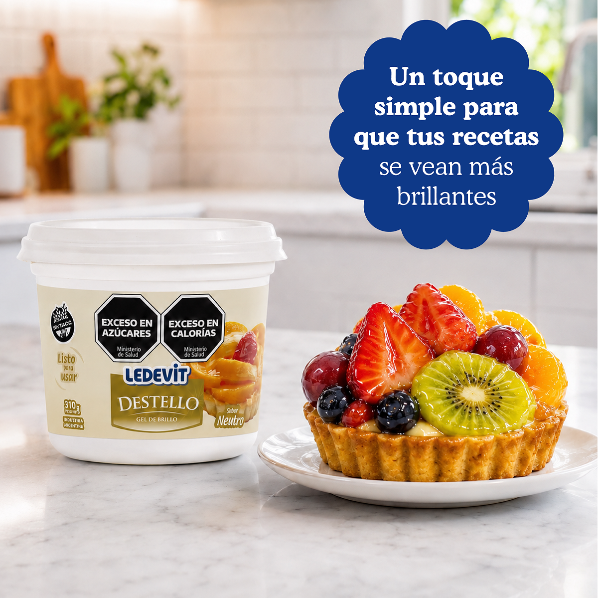 Destello Gel de Brillo Ledevit Sabor Neutro x 310g | Caja x16U imagen secundaria