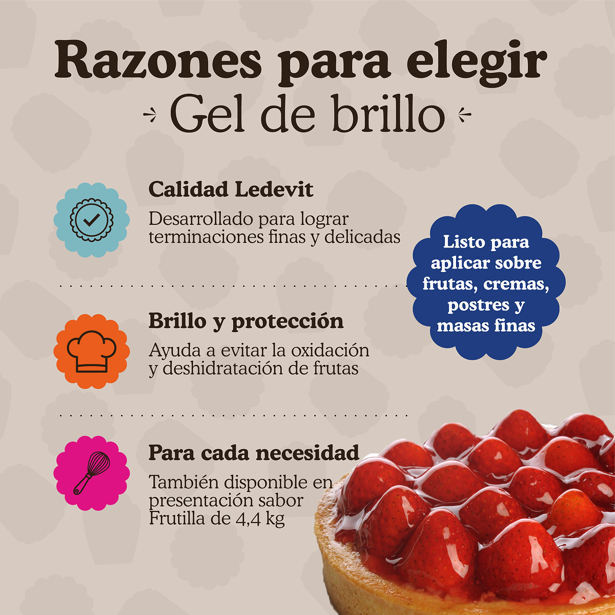 Destello Gel de Brillo Ledevit Sabor Frutilla x 310g imagen 6