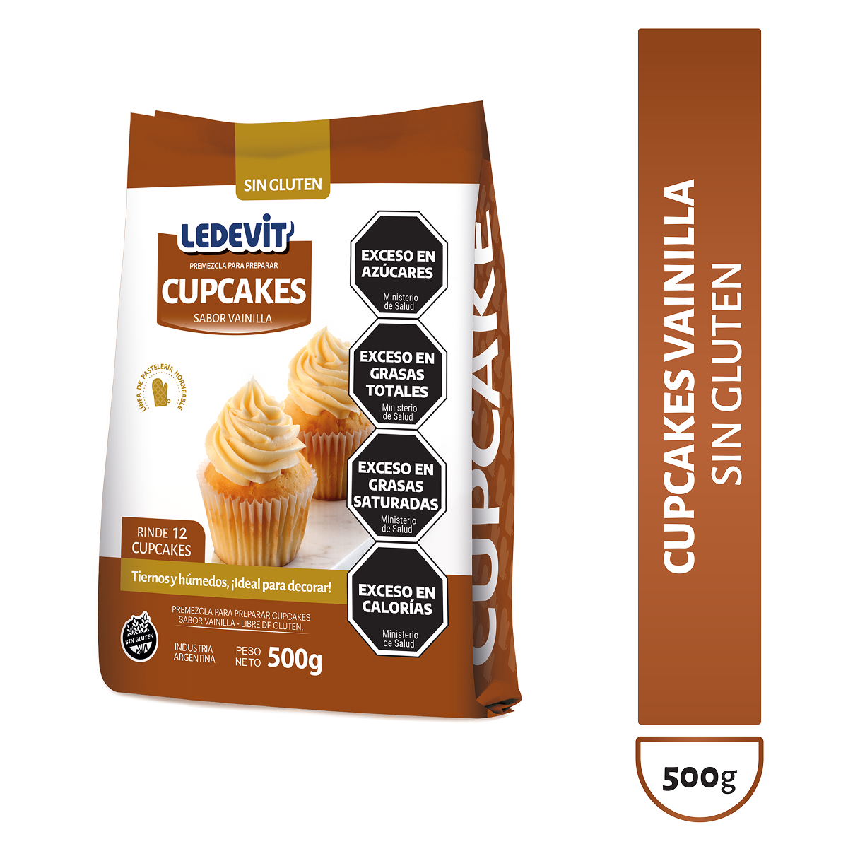 Premezcla para preparar Cupcakes de Vainilla Ledevit x 500g imagen principal