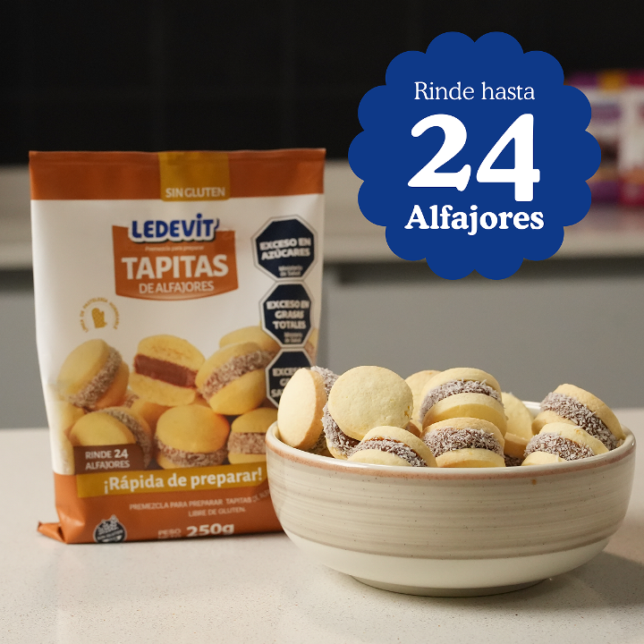 Premezcla para preparar Tapitas de alfajor Ledevit x 250g imagen secundaria
