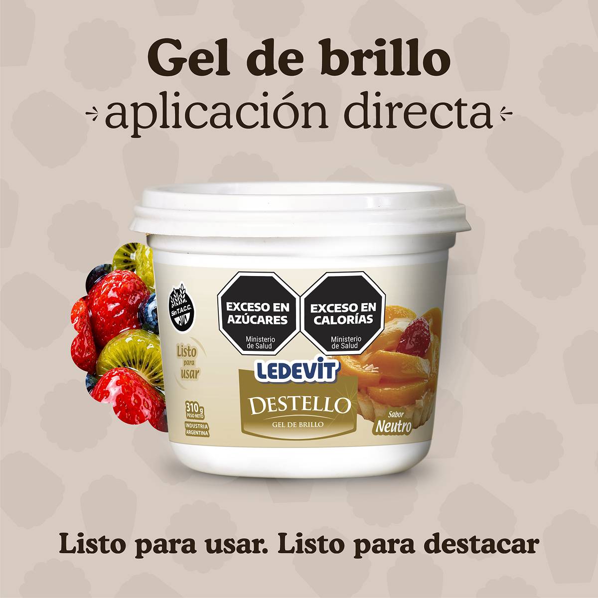 Destello Gel de Brillo Ledevit Sabor Neutro x 310g | Caja x16U imagen 3